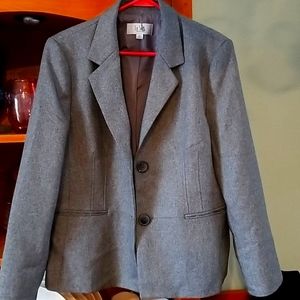 Grey Plus Petite Suit Coat